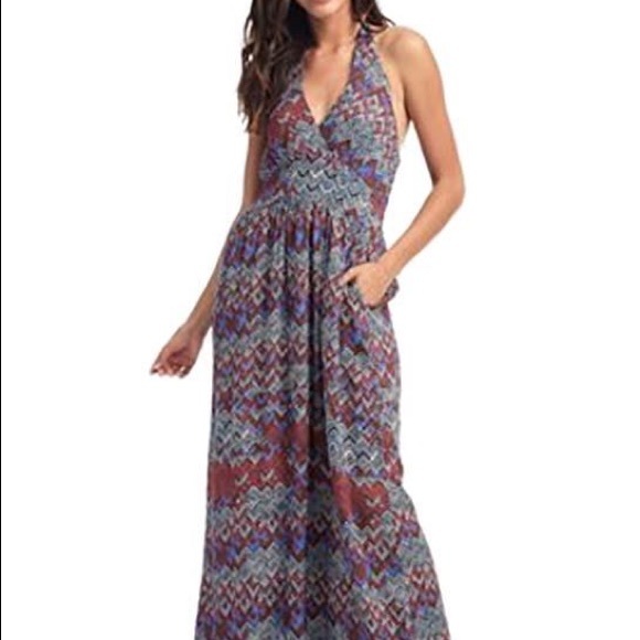 Ella Moss Kaliso Halter Dress In Seaport - Picture 7 of 7